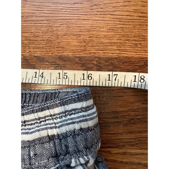 Old Navy Women's Linen Blend Blue Striped Pants - Large Chic Costal Style - Picture 6 of 7